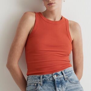 Burnt Orange Sleeveless Racerback Tank Top